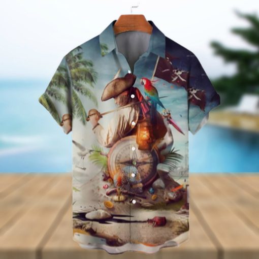 Hawaiian Parrot Pattern Men’s Short Sleeve Shirt