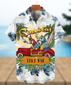 Hawaiian Party Parrot Print Short Sleeve Shirt