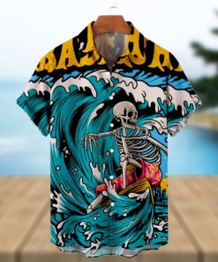 Hawaiian Skull Beach Pattern Men’s Short Sleeve Top