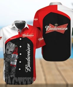 [High quality] Baby Groot Budweiser Summer Time Hawaiian Shirt