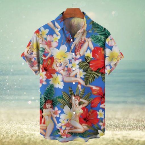 Hippie Print Men’s Short Sleeved Hawaiian Shirt