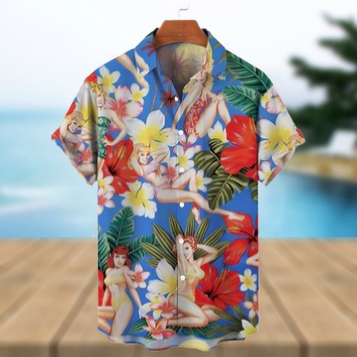 Hippie Print Men’s Short Sleeved Hawaiian Shirt