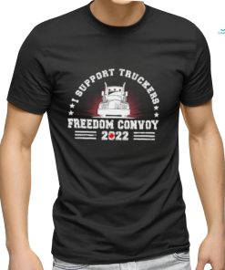 I Support Truckers Canada USA Freedom Convoy 2022 Stars T Shirt