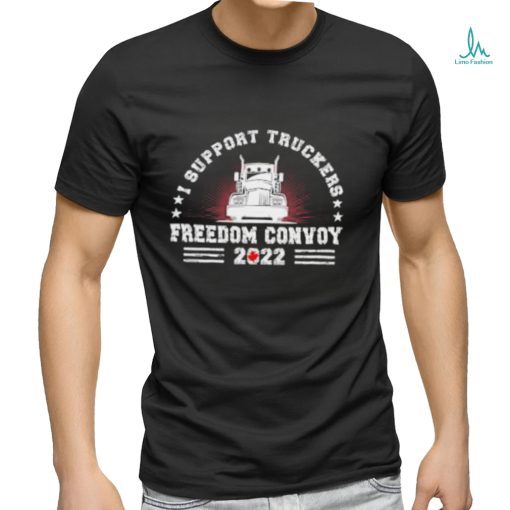 I Support Truckers Canada USA Freedom Convoy 2022 Stars T Shirt