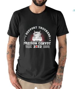 I Support Truckers Canada USA Freedom Convoy 2022 Stars T Shirt