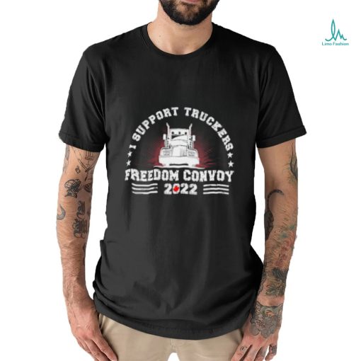 I Support Truckers Canada USA Freedom Convoy 2022 Stars T Shirt