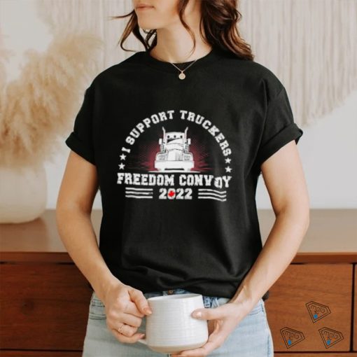 I Support Truckers Canada USA Freedom Convoy 2022 Stars T Shirt