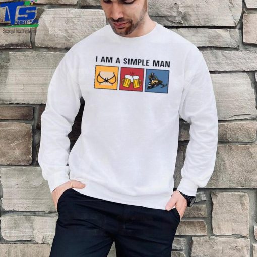 I am a simple man snowmbile beer T Shirt