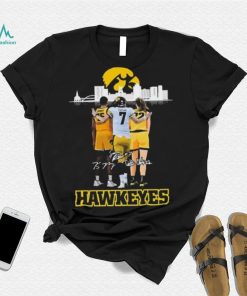 Iowa Hawkeyes Spencer Petras Caitlin Clark signatures shirt