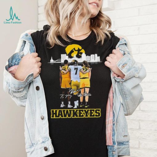 Iowa Hawkeyes Spencer Petras Caitlin Clark signatures shirt