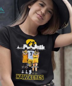 Iowa Hawkeyes Spencer Petras Caitlin Clark signatures shirt