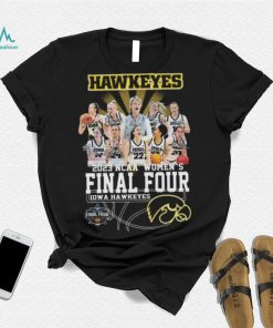 Iowa hawkeyes 2023 ncaa womens final four final four signatures shirt