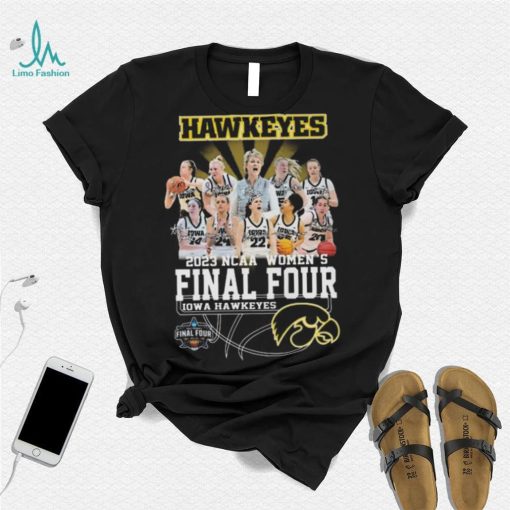 Iowa hawkeyes 2023 ncaa womens final four final four signatures shirt