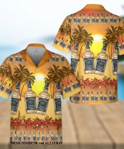 JD Palm Tree Sunset All Over Print Aloha Summer Beach Hawaiian Shirt