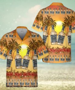 JD Palm Tree Sunset All Over Print Aloha Summer Beach Hawaiian Shirt