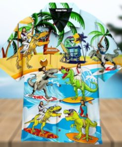 Jesus Ride A Dinosaur Hawaiian Shirt