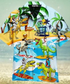 Jesus Ride A Dinosaur Hawaiian Shirt