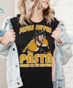 Jesus Saves Pasta Scores Tee David Pastrnak