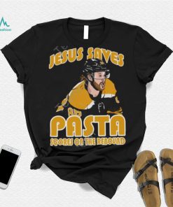 Jesus Saves Pasta Scores Tee David Pastrnak