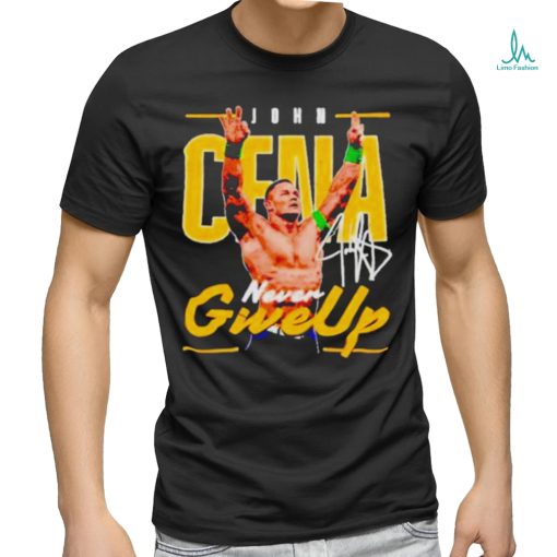 John Cena Never Give Up Signature Wrestling Shirt