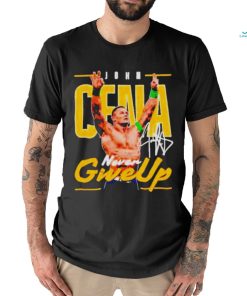 John Cena Never Give Up Signature Wrestling Shirt