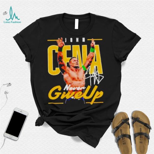 John Cena Never Give Up Signature Wrestling Shirt
