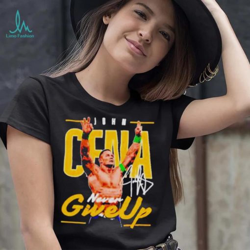 John Cena Never Give Up Signature Wrestling Shirt
