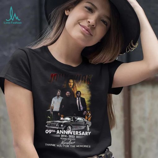 John Wick 09th Anniversary 2014 – 2023 Keanu Reeves Thank You For The Memories T Shirt