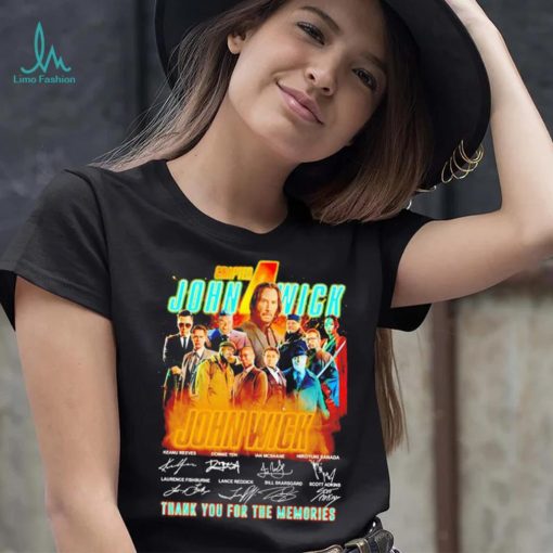 John Wick chapter 4 thank you for the memories signatures shirt