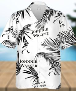 Johnnie Walker Palm Leaves Pattern Hawaiian Shirt