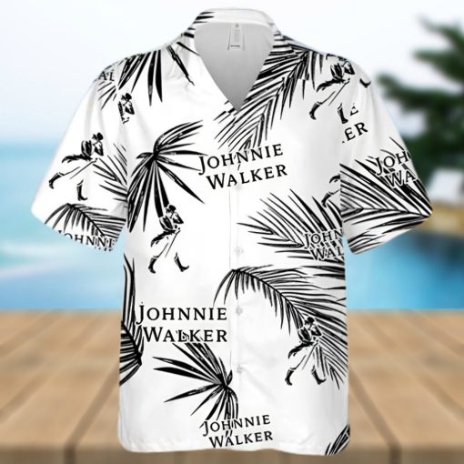 Johnnie Walker Palm Leaves Pattern Hawaiian Shirt