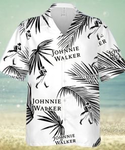 Johnnie Walker Palm Leaves Pattern Hawaiian Shirt