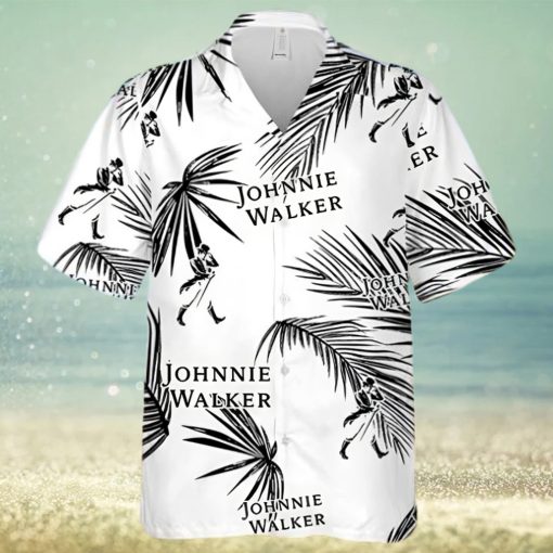 Johnnie Walker Palm Leaves Pattern Hawaiian Shirt