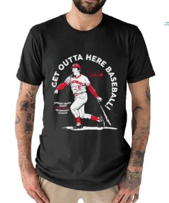 Johnny Bench Cincinnati Reds get outta here baseball signature retro shirt