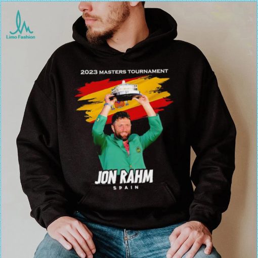 Jon Rahm 2023 Masters Tournament Champion Spain flag shirt