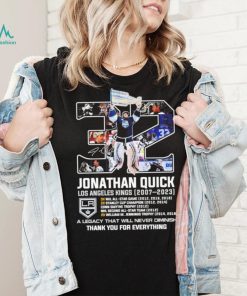 Jonathan Duck Los Angeles Kings 2007 2023 thank you for everything signature shirt