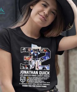 Jonathan Duck Los Angeles Kings 2007 2023 thank you for everything signature shirt