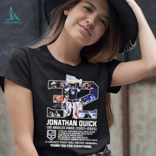 Jonathan Duck Los Angeles Kings 2007 2023 thank you for everything signature shirt