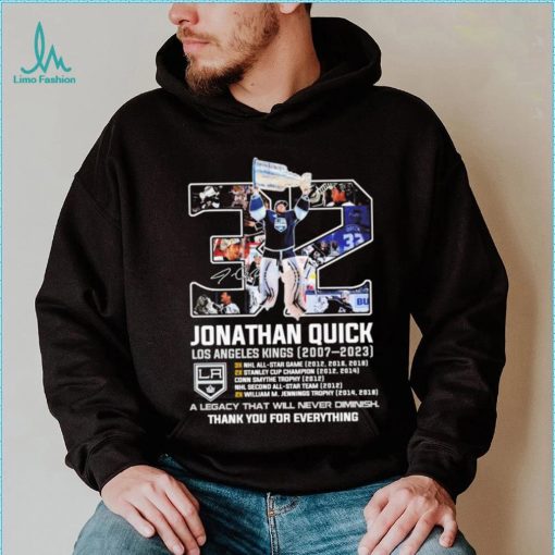 Jonathan Duck Los Angeles Kings 2007 2023 thank you for everything signature shirt