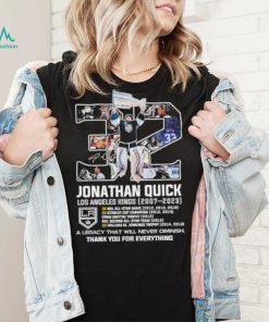 Jonathan Quick Los Angeles Kings 2007 2023 thank you for everything signature shirt