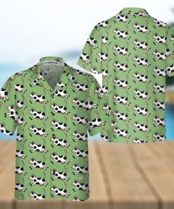 Jumping Cow Hawaiian Shirt, Cow Shirt For Men & Women, Funny Cow Print Shirt