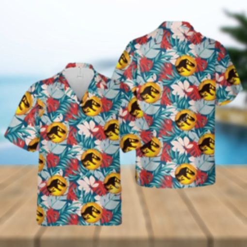 Jurassic Park Hawaiian Shirt Jurassic Park Symbol Tropical Flaura