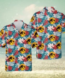 Jurassic Park Hawaiian Shirt Jurassic Park Symbol Tropical Flaura