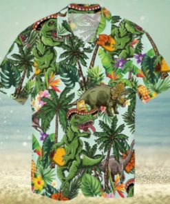 Jurassic Park Hawaiian Shirt T rex With Taco Jurassic Dinosaur