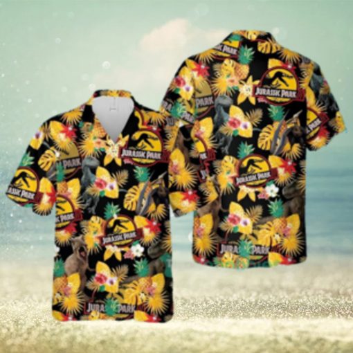 Jurassic Park Tropical Hawaii Beach Pineapple Jurassic Park Hawaiian Shirt