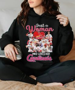 Just A Woman Who Loves Her St Louis Cardinals Signature Shirt