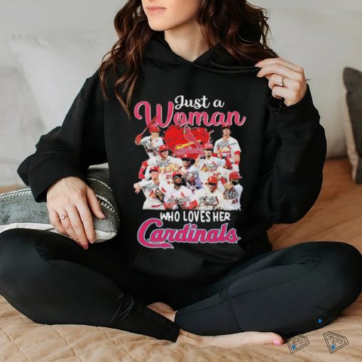 Just A Woman Who Loves Her St Louis Cardinals Signature Shirt