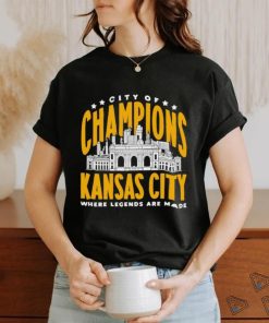Kansas City of Champions where legends are made retro shirt