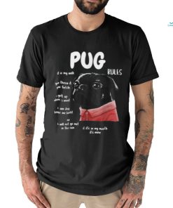 Kawaii Black Pug Dog Rules You Threw It You Fetch When I Want T Shirt