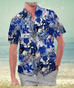 Kentucky Wildcats America Flag Tropical Floral Aloha Hawaiian Shirt